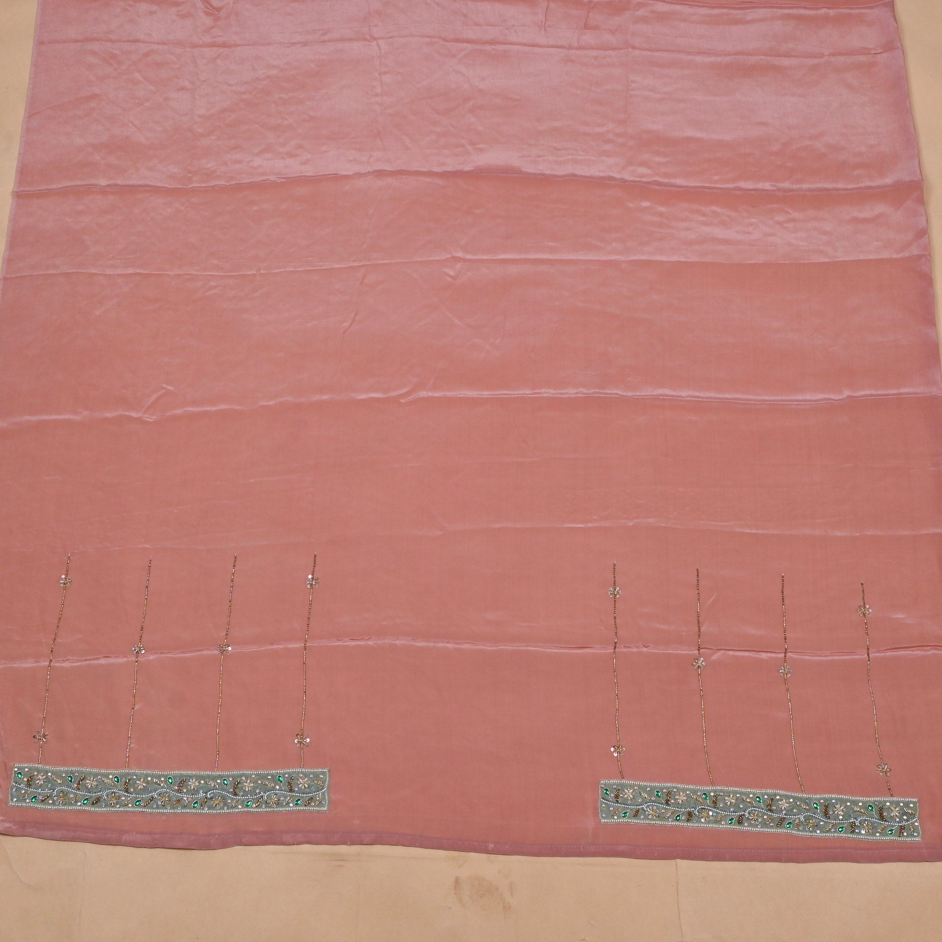 Organza Pink Unstitched Suit