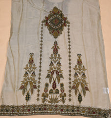 Organza Beige Unstitched Suit