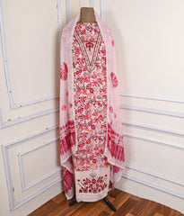 Tabby Red Beige Unstitched Suit