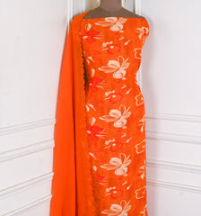 Mul Check Orange Unstitched Suit