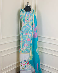 Burberry Sky Blue Unstitched Suit