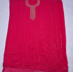 Georgette Pink Unstitched Suit