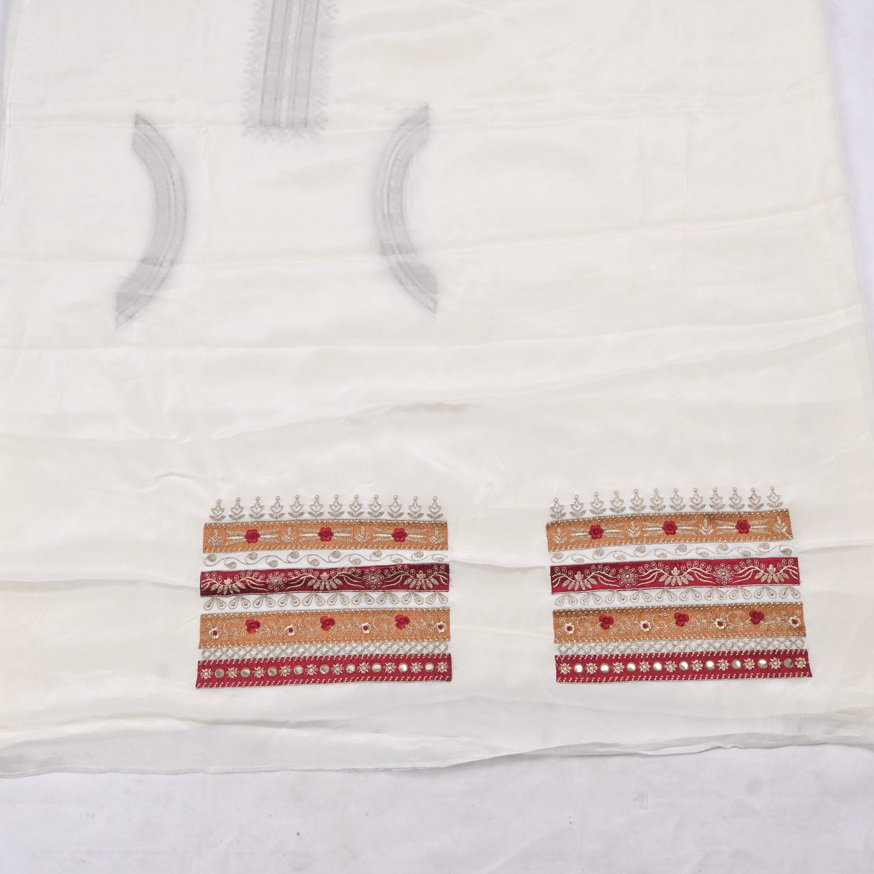 Glass White Unstitched Suit