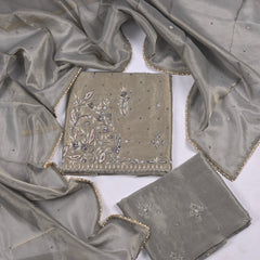 Glass Shimmer Silver Unstitched Suit