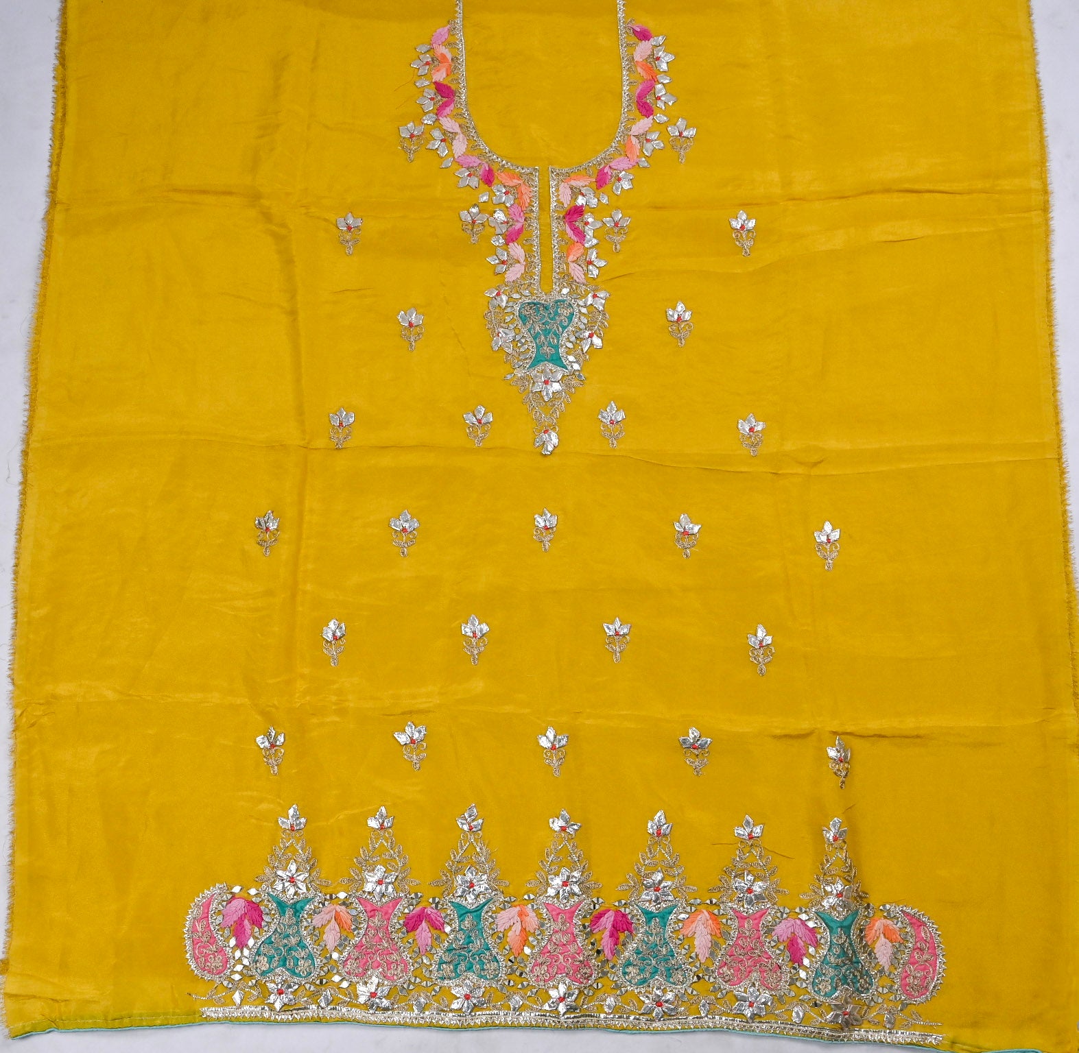 Shimmer Yellow Unstitched Suit