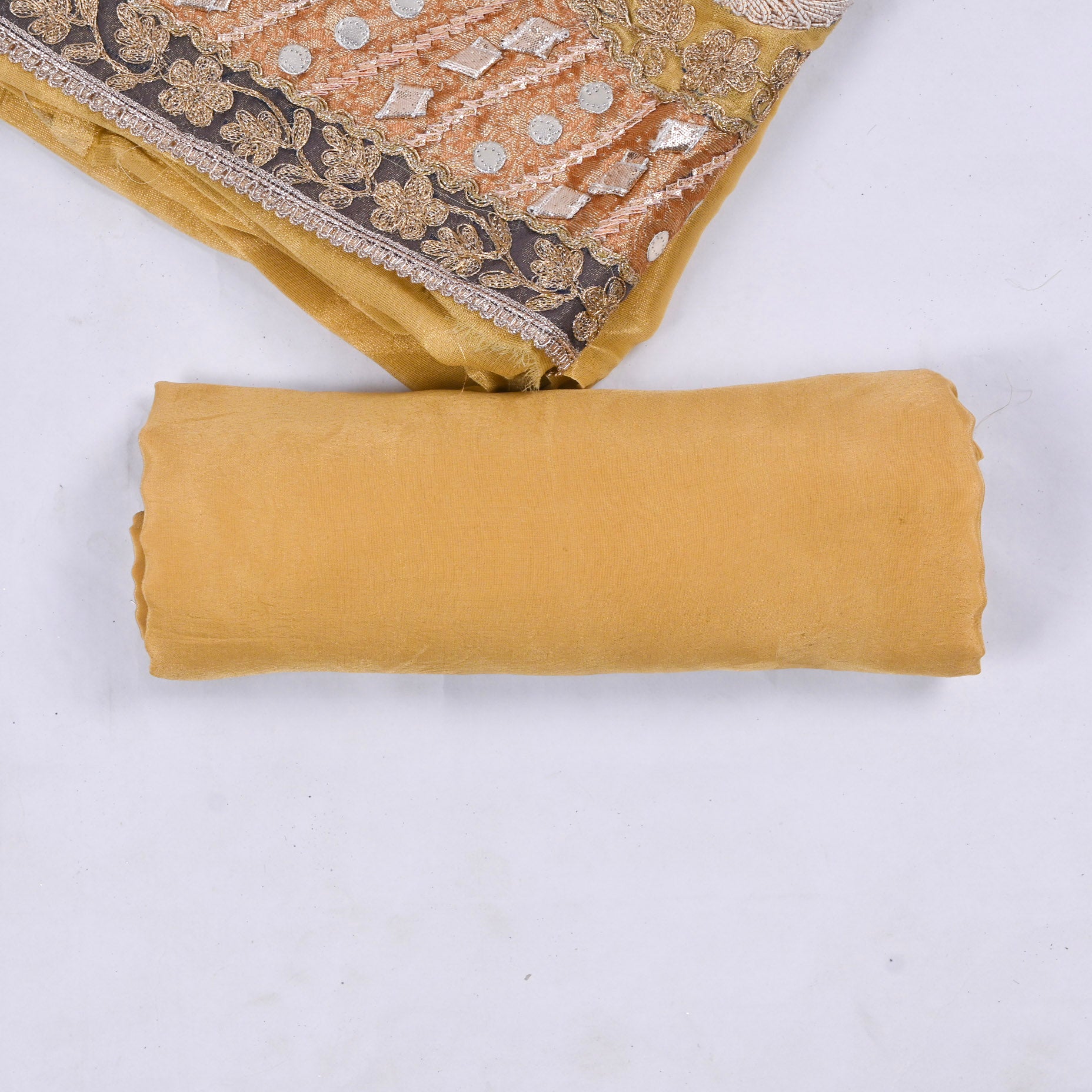 Shimmer Yellow Unstitched Suit