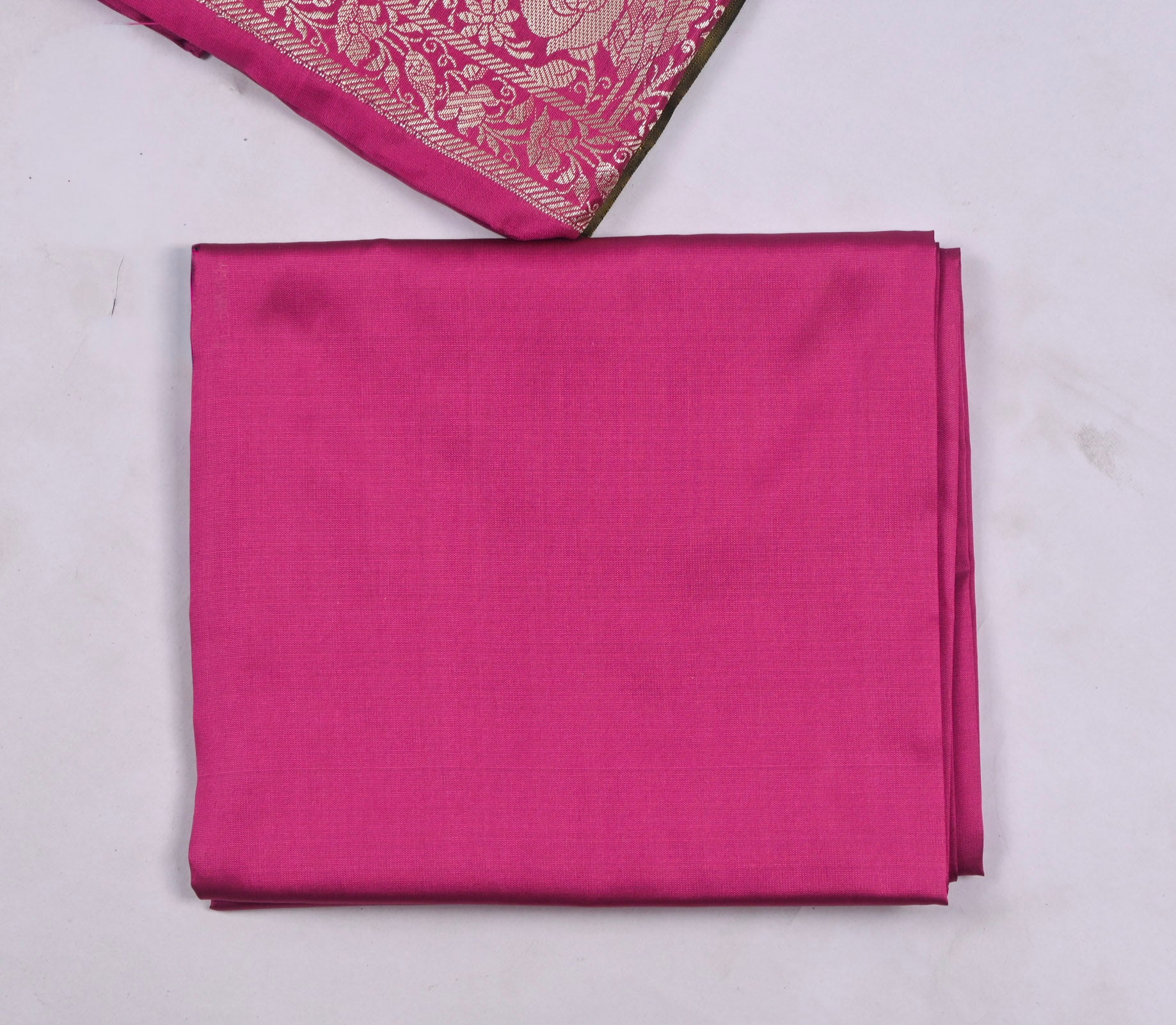 Banarasi Silk Yellow Unstitched Suit