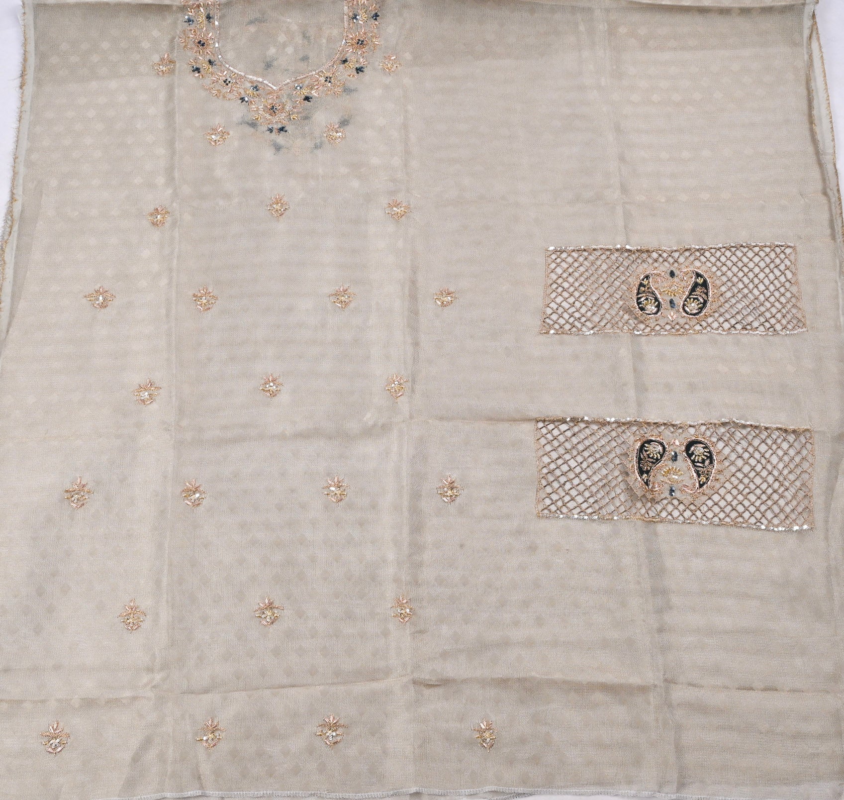 Burberry Silk Off-White Unstitched Suit