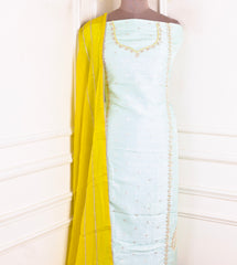 Rose Silk Mint Green Unstitched Suit