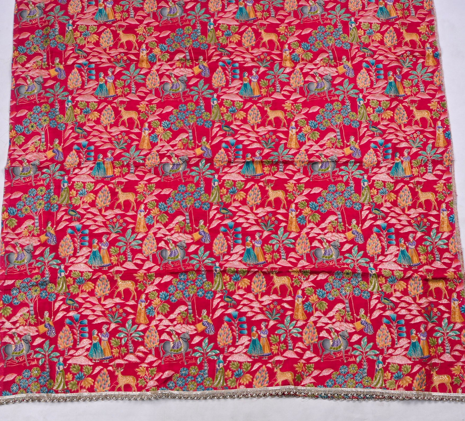 Silk Magenta Unstitched Suit