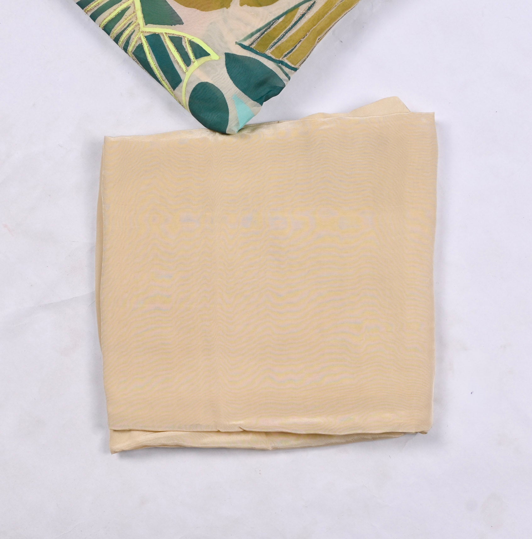 Organza Off-White Unstitched Suit