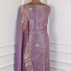 Shimmer Purple Unstitched Suit