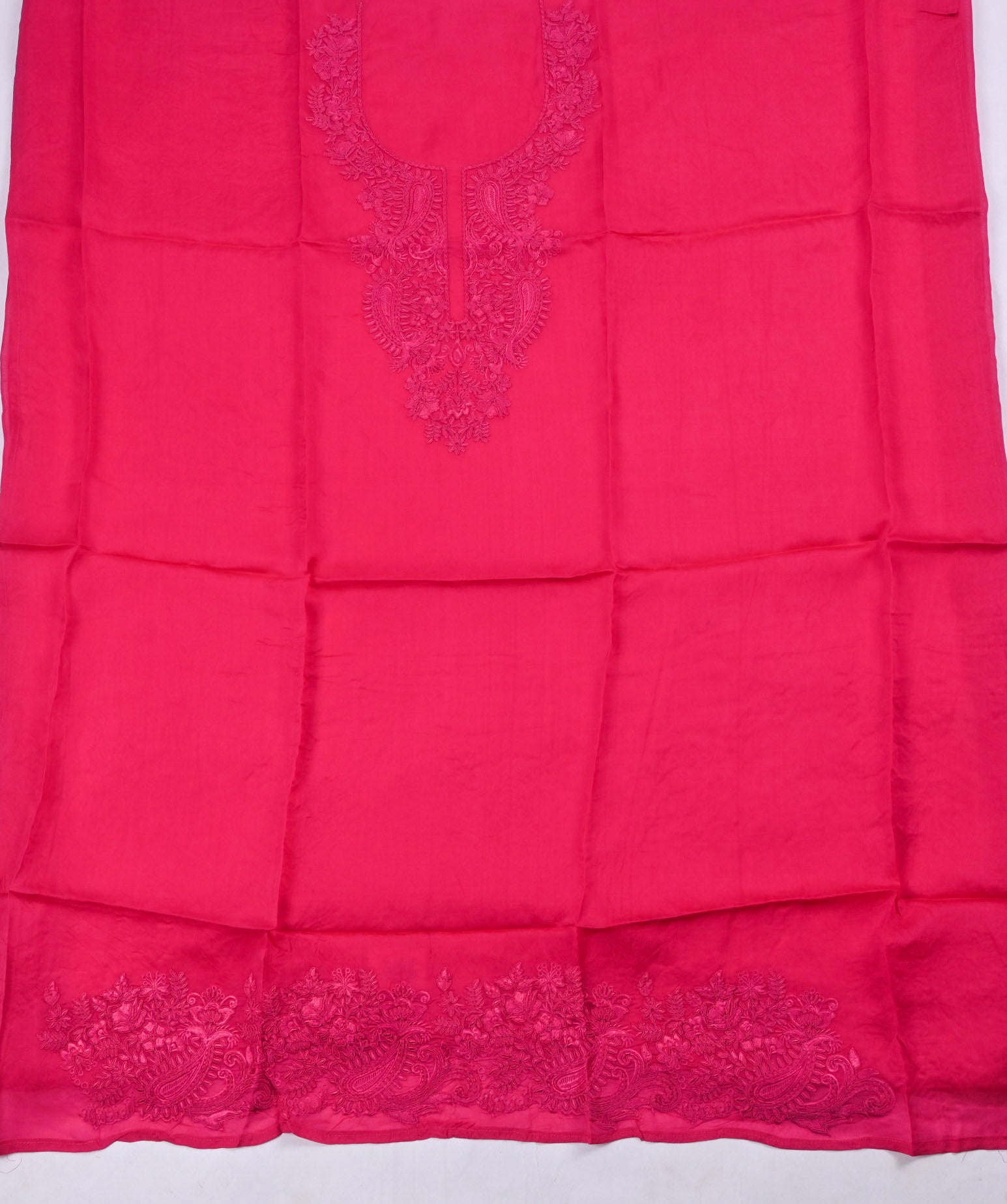 Organza Pink Unstitched Suit