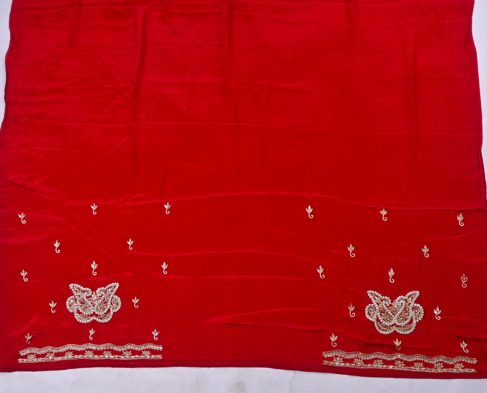 Organza Maroon Unstitched Suit