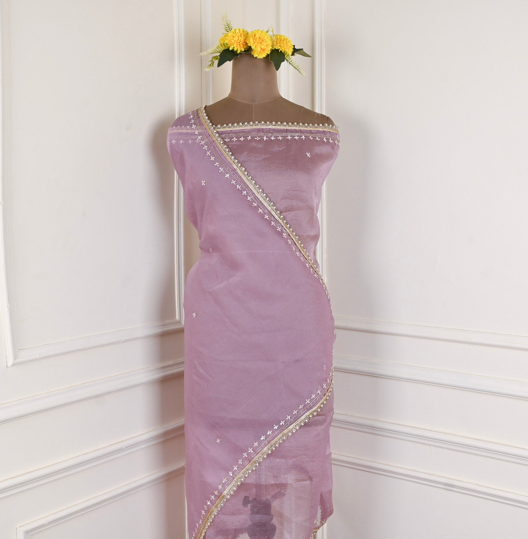 Crush Lavender Unstitched Suit