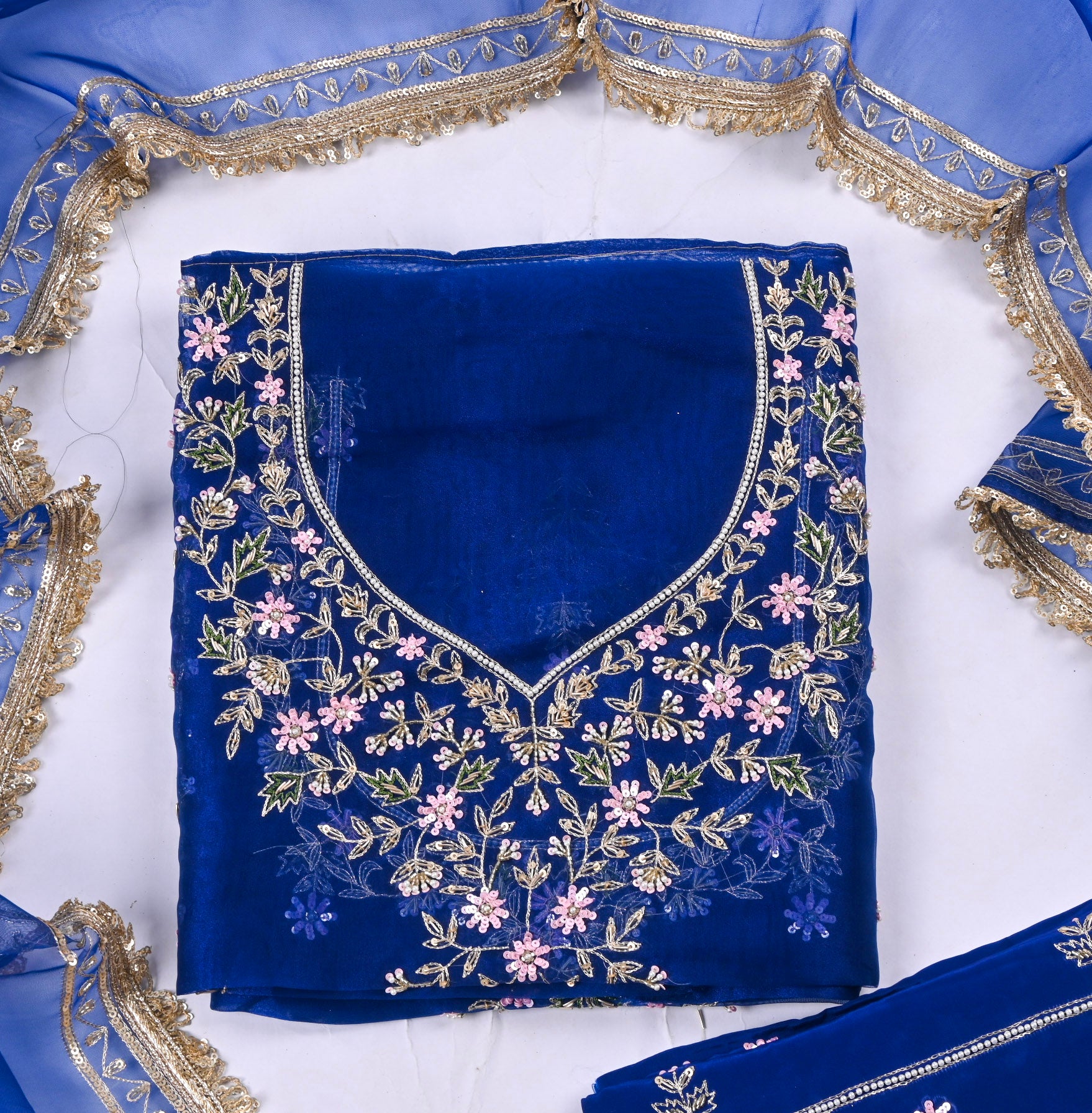 Glass Blue Unstitched Suit