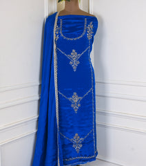 Crepe Blue Unstitched Suit
