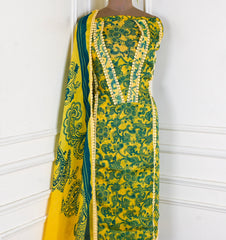 Mul Check Yellow Unstitched Suit