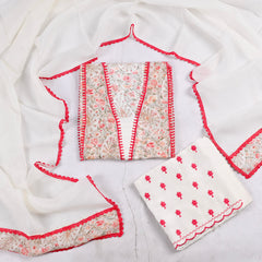 Mul Check Off-White Unstitched Suit