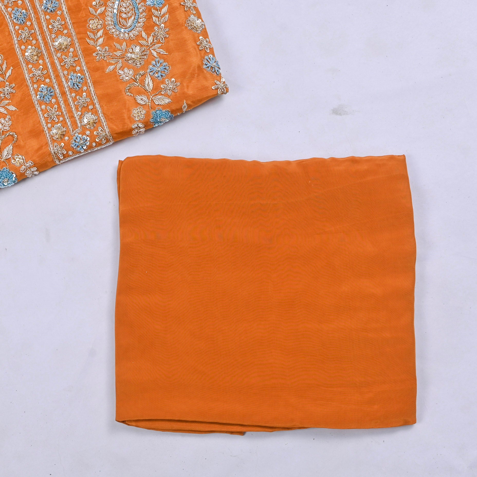 Khadi Yellow Mustard Unstitched Suit