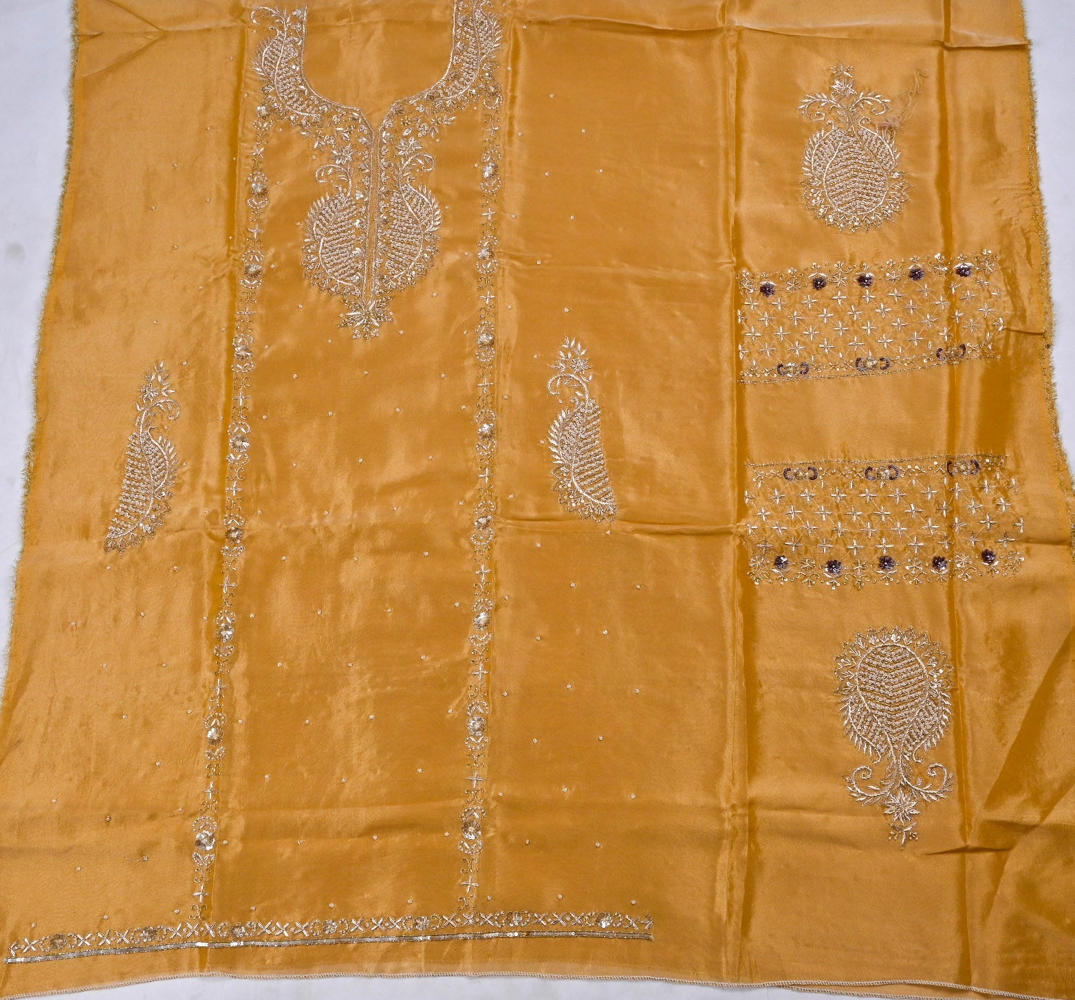 Shimmer Yellow Unstitched Suit