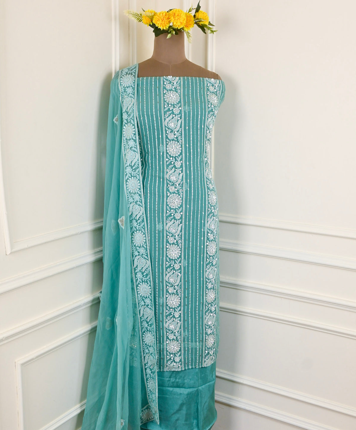 Georgette Ferozi Unstitched Suit