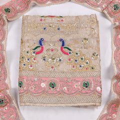 Glass Shimmer Off-White Unstitched Suit