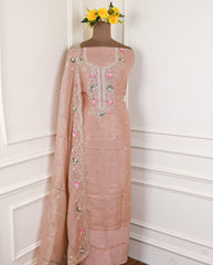 Crush Beige Unstitched Suit