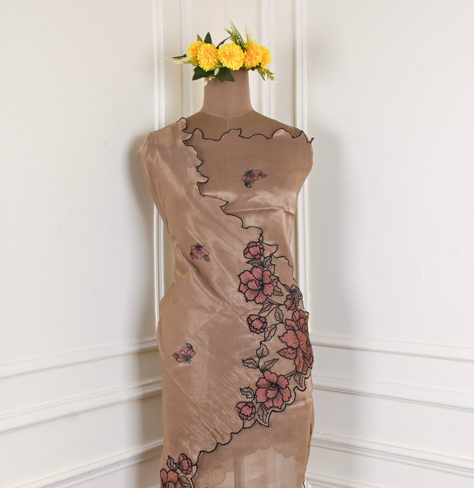 Shimmer Brown Unstitched Suit