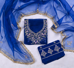 Glass Blue Unstitched Suit