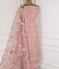 Glass Peach Unstitched Suit