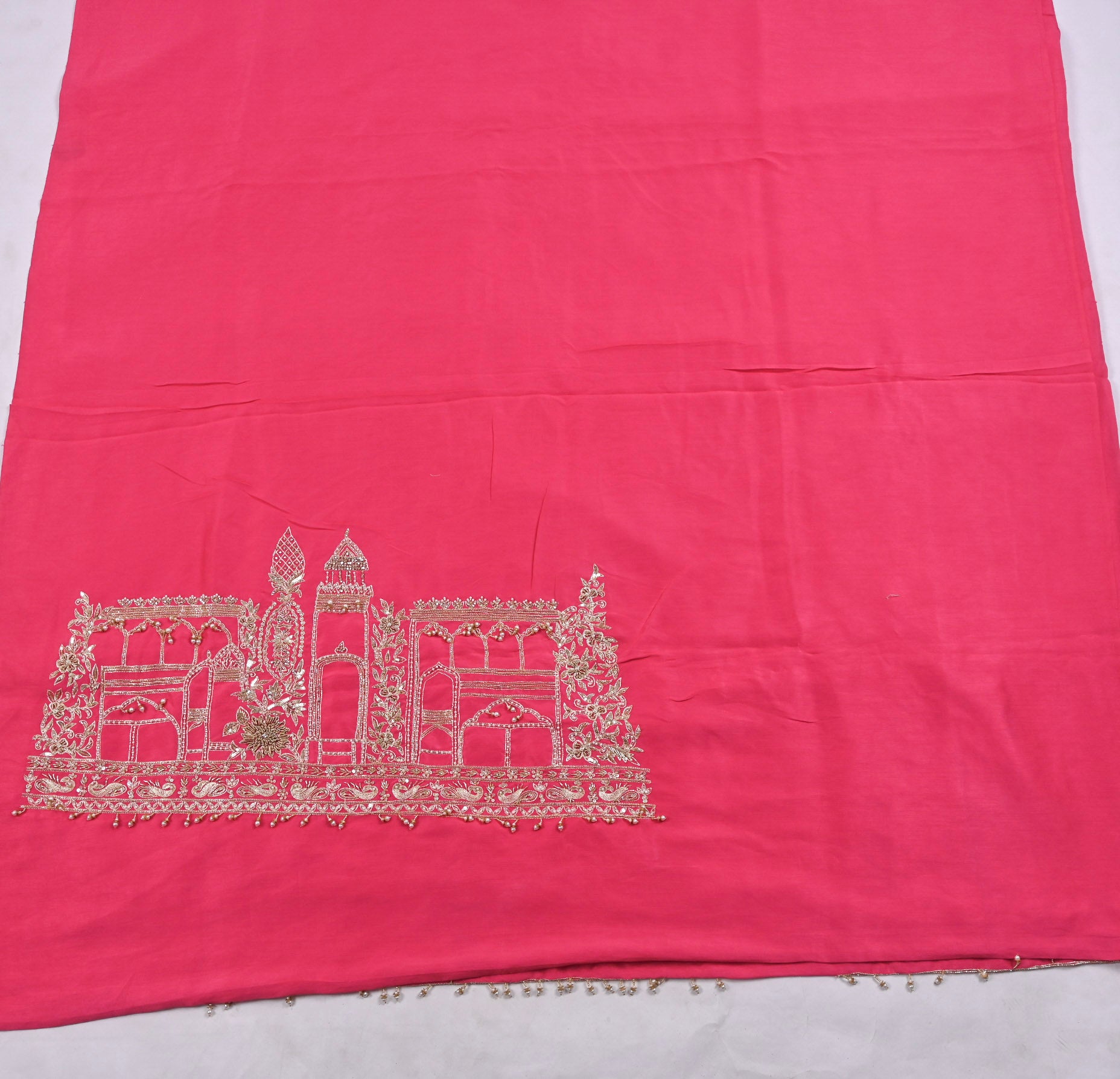 Khadi Pink Unstitched Suit