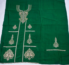 Khadi Green Unstitched Suit