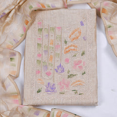 Linen Off-white Unstitched Suit