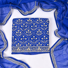 Organza Blue Unstitched Suit