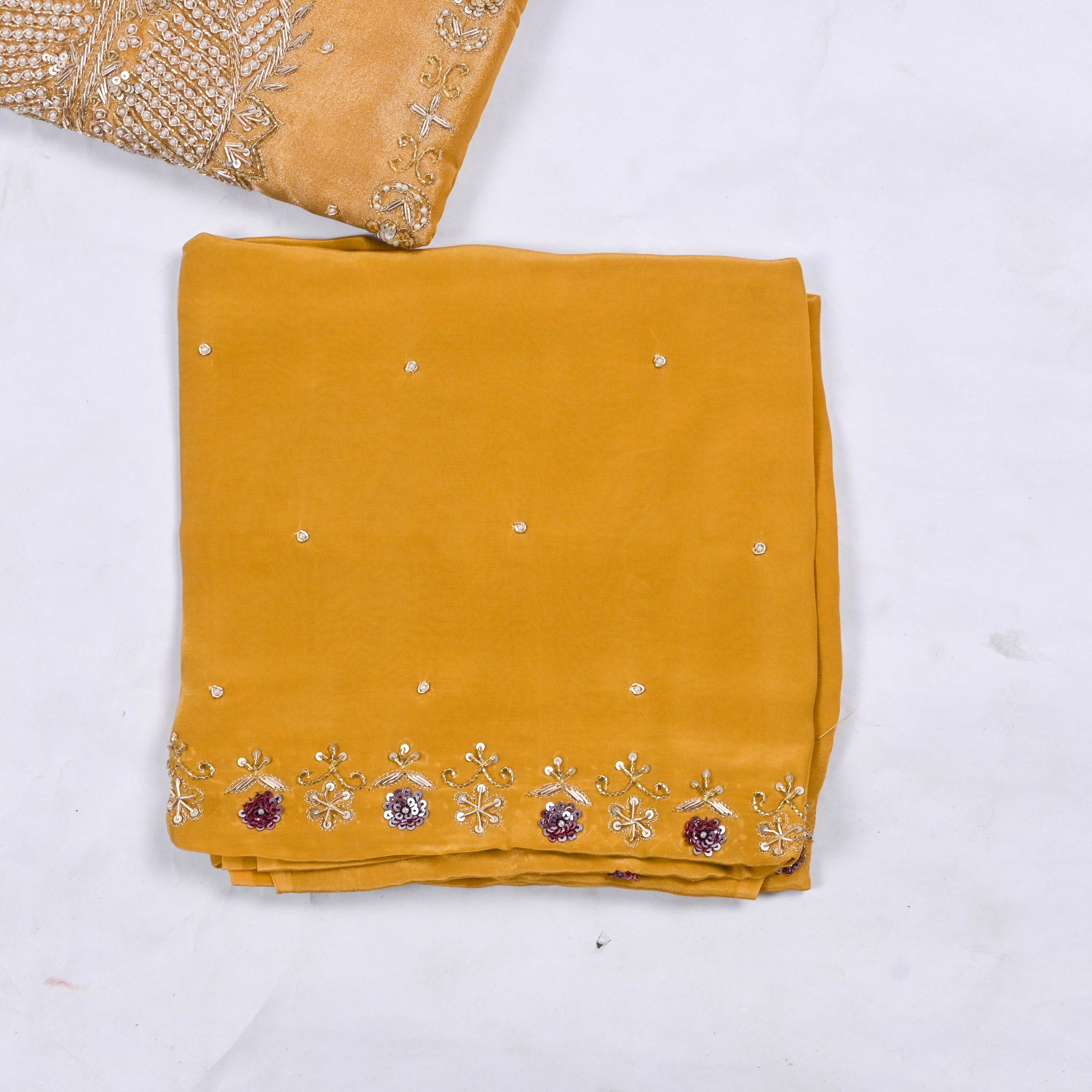 Shimmer Yellow Unstitched Suit