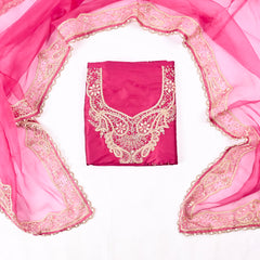 Gavadin Magenta Unstitched Suit