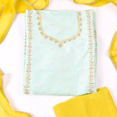 Rose Silk Mint Green Unstitched Suit