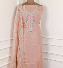 Crush Beige Unstitched Suit