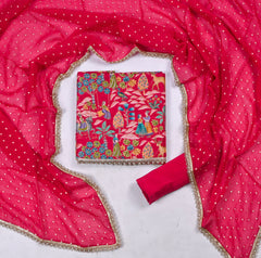Silk Magenta Unstitched Suit