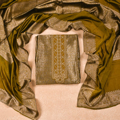 Banarasi Mehandi Unstitched Suit