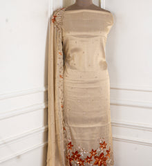 Tissue Shimmer Orange Unstitched Suit