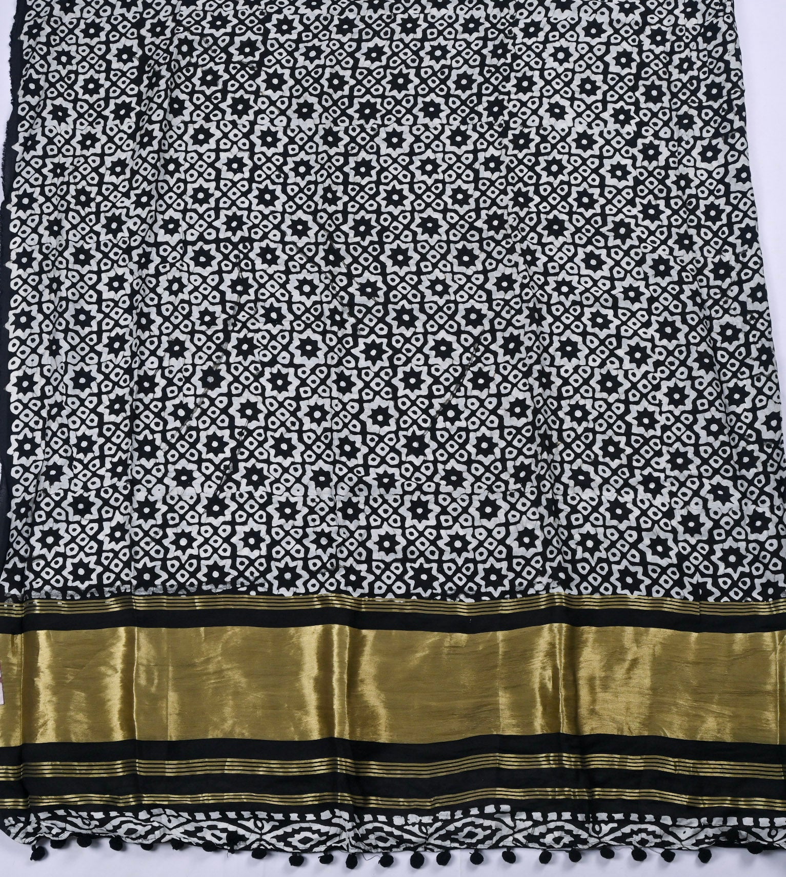 Cotton Black Unstitched Suit