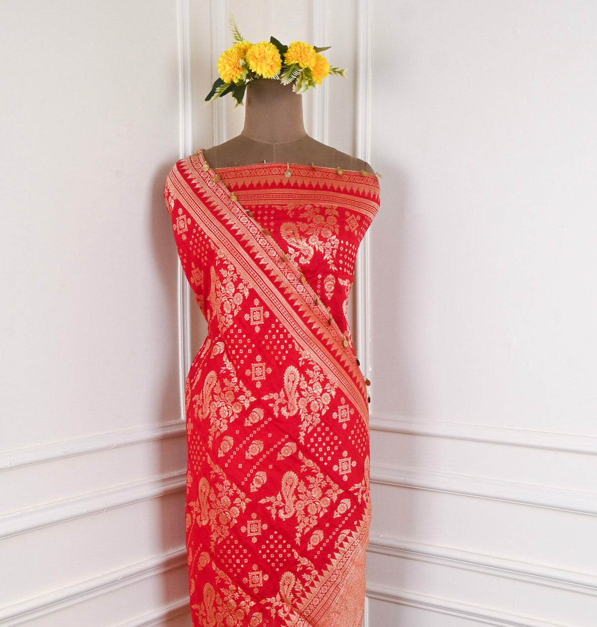 Crepe Red Unstitched Suit