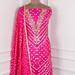 Muslin Pink Unstitched Suit