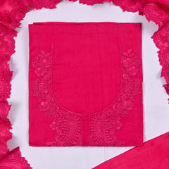 Organza Pink Unstitched Suit