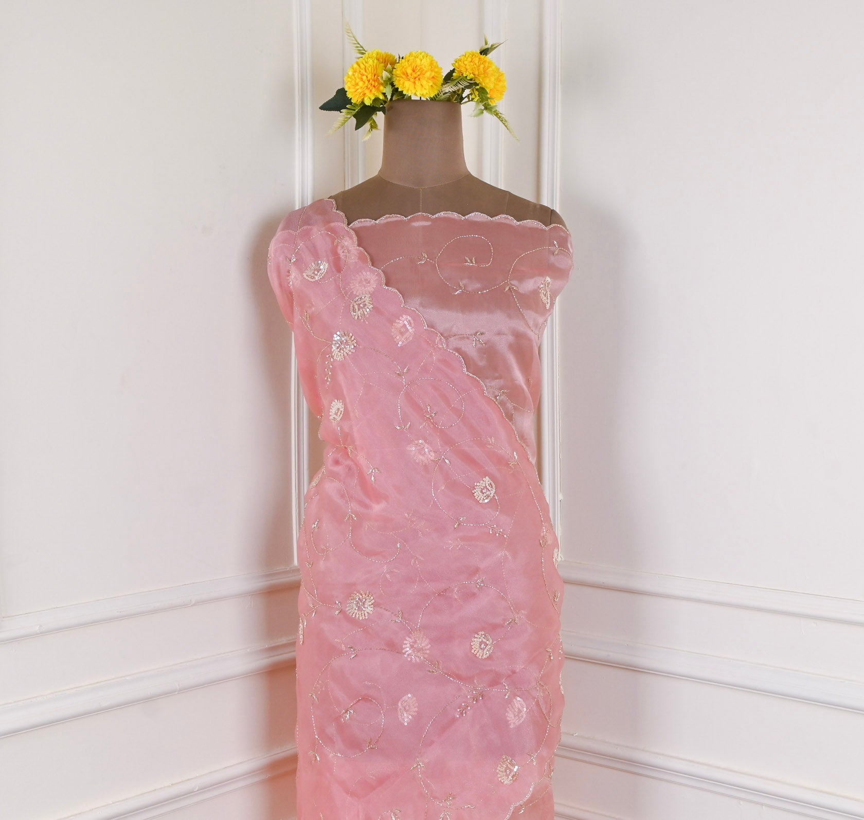Glass Pink Unstitched Suit