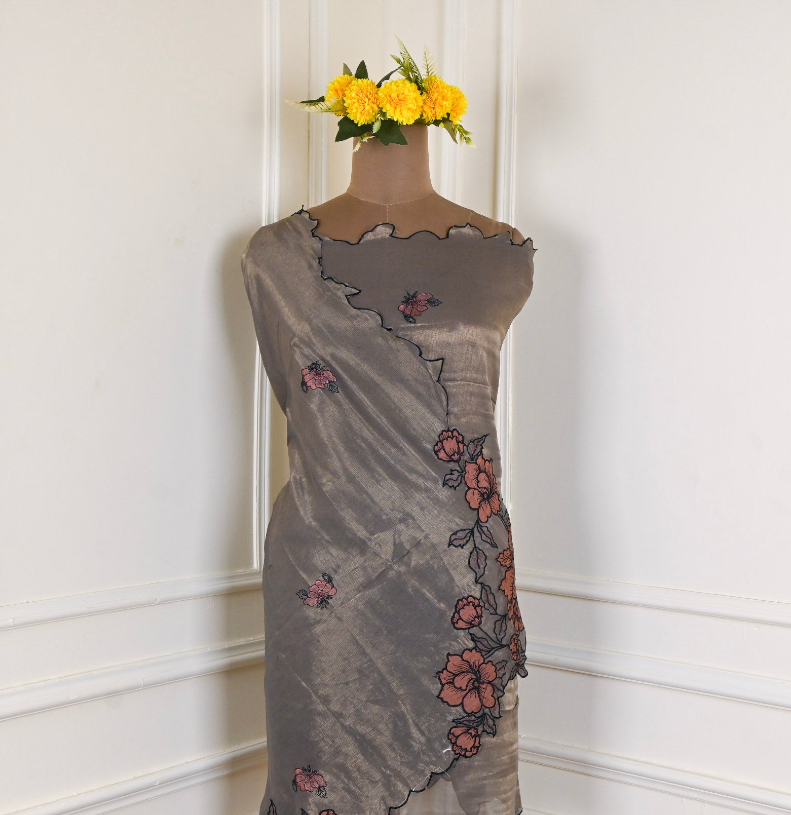 Shimmer Grey Unstitched Suit