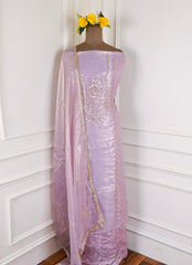 Sasha Silk Lavender Unstitched Suit