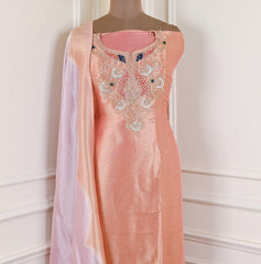 Giraffe Shimmer Golden Unstitched Suit